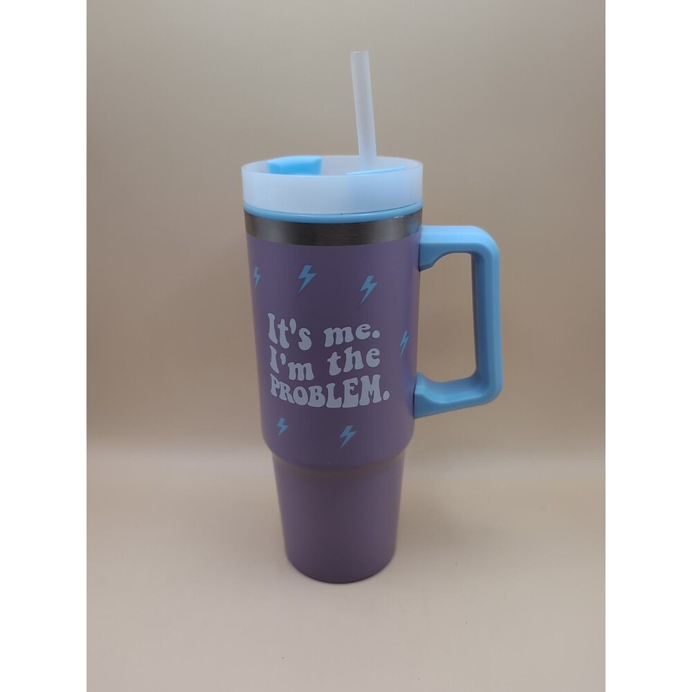 Designer Water Bottle 30oz Stainless Steel Taylor Swift Inspired Purple & Blue